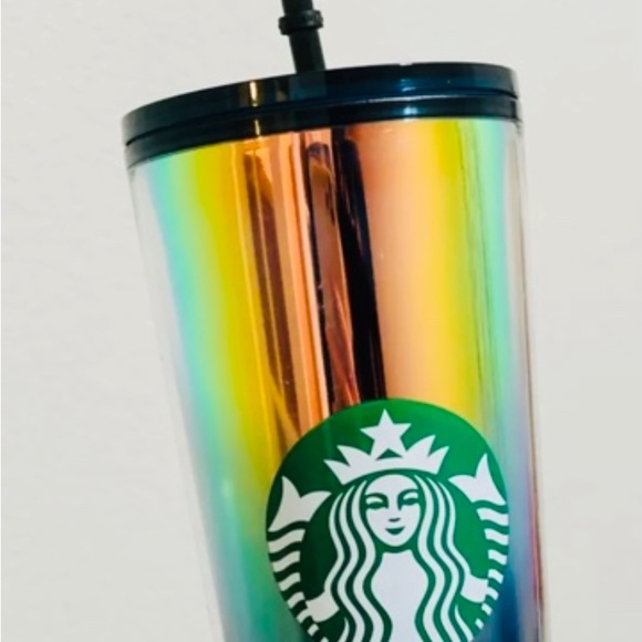 Starbucks Oil Slick Ombre Rainbow Iridescent Tumbler Cold Cup Venti 24oz 2021 - Picture 5 of 15